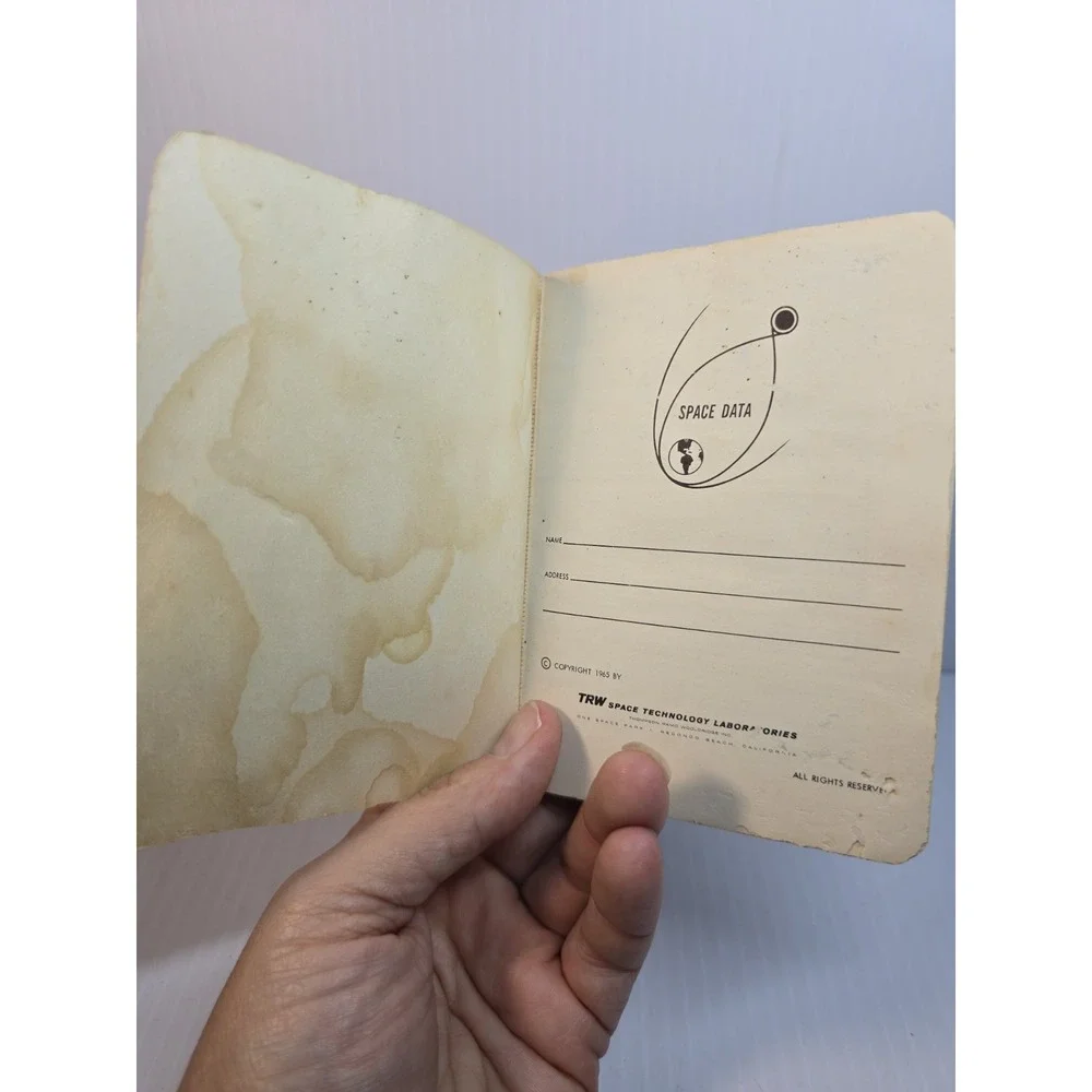 1965 TRW Space‎ Data Pocket Handbook W/ Range Operations Tech Training Card